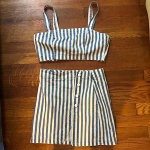 Forever 21 - 2 piece mini skirt crop set